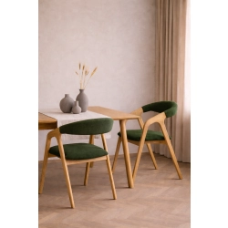 PRODUCENT Krzesło Dębowe KR-201 Kolor Tkaniny Zielony